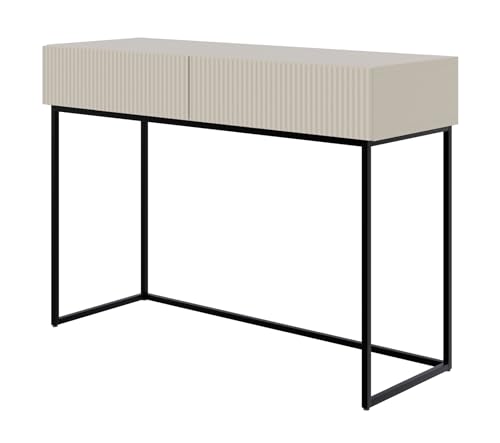 Selsey Schminktisch Makeup Tisch Frisiertisch Kosmetiktisch 110 cm Mit 2 Schubladen Veldio Graubeige Schwarze Beine Selsey Schminktisch Makeup Tisch Frisiertisch Kosmetiktisch 110 cm Mit 2 Schubladen Veldio Graubeige Schwarze Beine von Selsey