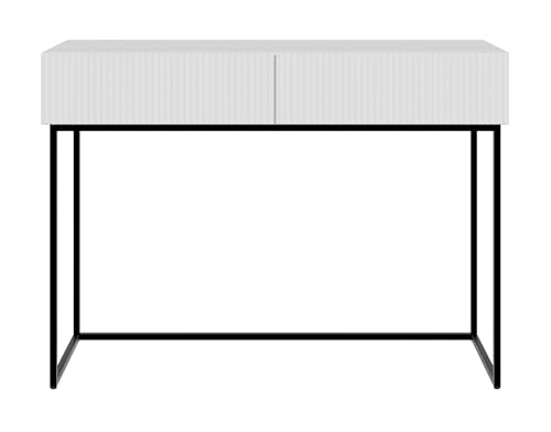 Selsey Schminktisch Makeup Tisch Frisiertisch Kosmetiktisch 110 cm Mit 2 Schubladen Veldio Weiß Schwarze Beine Selsey Schminktisch Makeup Tisch Frisiertisch Kosmetiktisch 110 cm Mit 2 Schubladen Veldio Weiß Schwarze Beine von Selsey