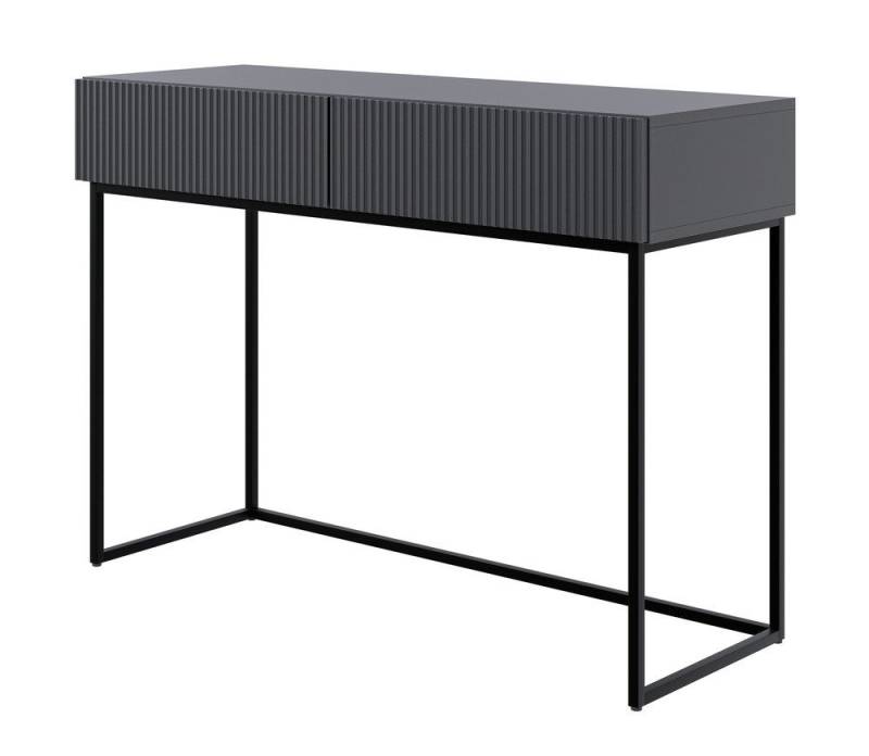 Selsey Schminktisch VELDIO, 2 Schubladen mit geriffelten Fronten, Metallgestell, 110 cm breit von Selsey