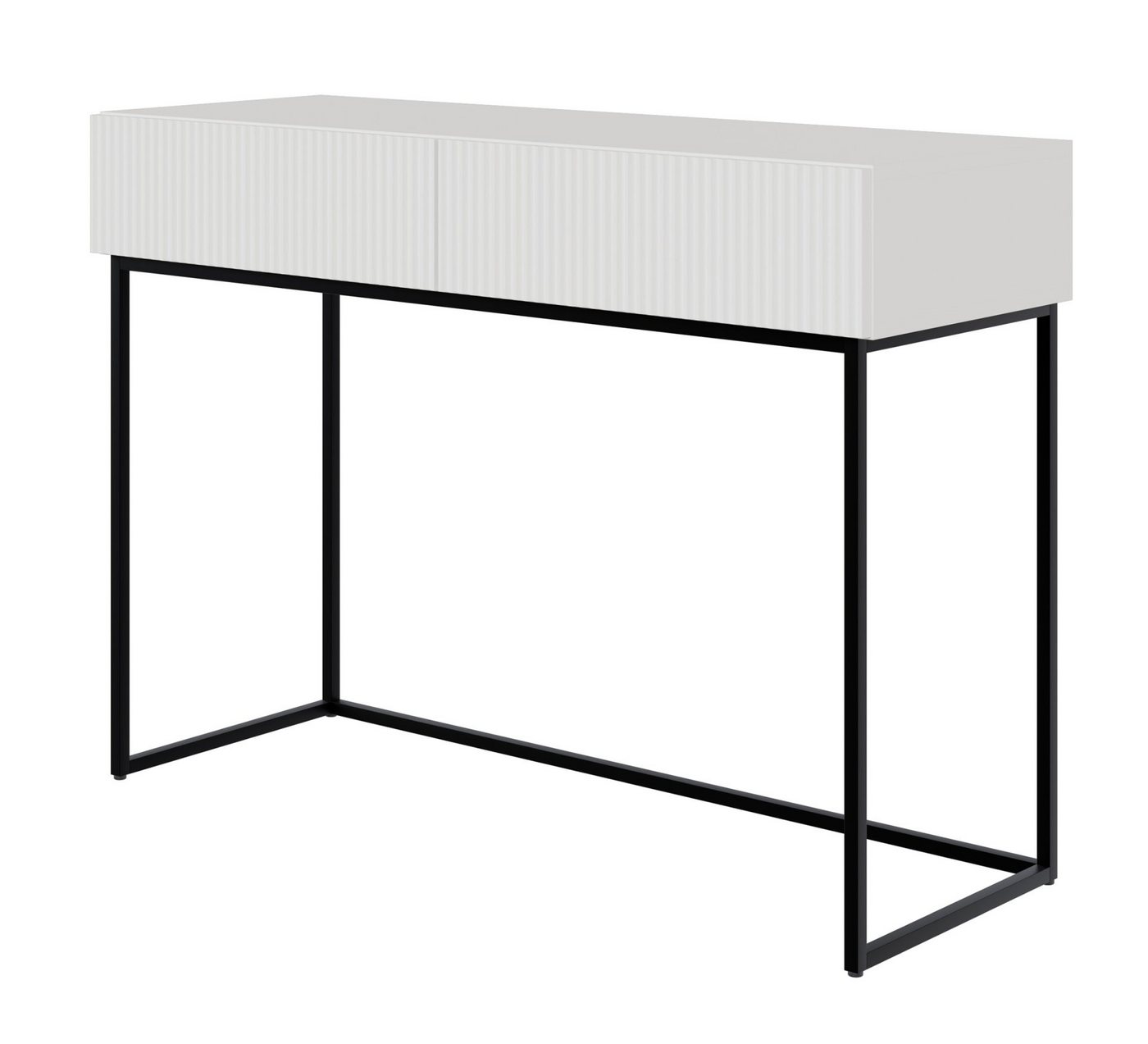 Selsey Schminktisch VELDIO, 2 Schubladen mit geriffelten Fronten, Metallgestell, 110 cm breit von Selsey