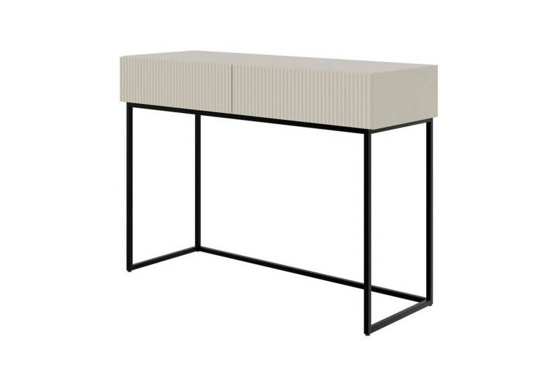 Selsey Schminktisch VELDIO, 2 Schubladen mit geriffelten Fronten, Metallgestell, 110 cm breit von Selsey