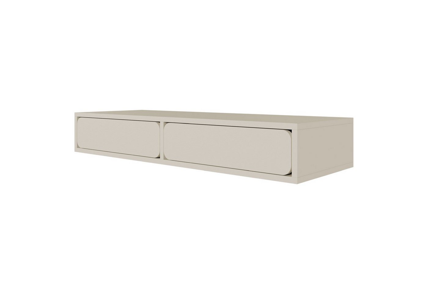 Selsey Schminktisch WUWU, Wandschminktisch mit 2 Schubladen, Greige, 110 cm von Selsey