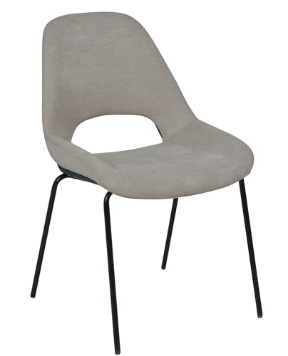 Selsey Secribed Stuhl, Metall, Beige-Grau, 64 cm largeur von Selsey