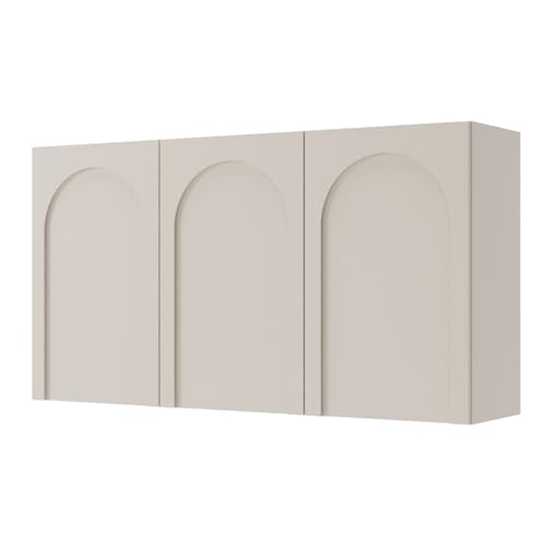 Selsey Sideboard Arkadia Grau-Beige 81 x 150 x 35 cm - Grifflos mit Tip-On-Technologie - 6 Fächer - Modernes Design mit Bögen - Laminatplatte Robust & Pflegeleicht - Eigenmontage Selsey Sideboard Arkadia Grau-Beige 81 x 150 x 35 cm - Grifflos mit Tip-On-Technologie - 6 Fächer - Modernes Design mit Bögen - Laminatplatte Robust & Pflegeleicht - Eigenmontage von Selsey