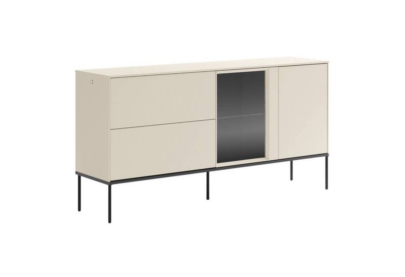 Selsey Sideboard BELLEZO, Sideboard mit beleuchteter Glasvitrine und zwei Schubladen 166 cm von Selsey