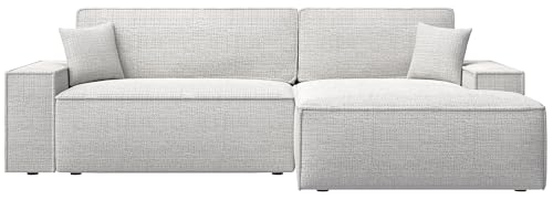 Selsey Sofa Ecksofa Eckcouch Schlafsofa Couch Mit Stauraum Schlaffunktion Pflegeleicht Polyurethanschaum L Form Rechts Chenille Graubeige Farese von Selsey