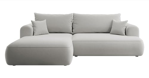 Selsey Sofa Ecksofa Eckcouch Schlafsofa Couch Mit Stauraum Schlaffunktion Pflegeleicht Polyurethanschaum L Form Rechts OVO Olivgrün Veloursoptik Castel von Selsey