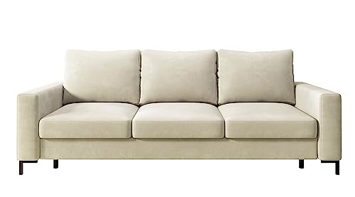 Selsey Sofas, Wood, Beige, 230 cm breit von Selsey