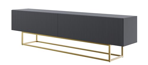 Selsey TV Schrank Board Sideboard Fernsehtisch Fernsehschrank 175 cm Goldene Beine Gefräste Front Schwarz Veldio Selsey TV Schrank Board Sideboard Fernsehtisch Fernsehschrank 175 cm Goldene Beine Gefräste Front Schwarz Veldio von Selsey