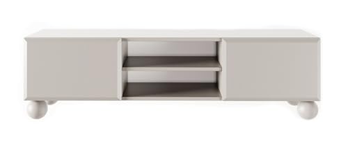 Selsey TV Lowboard Chocolated, 137 cm Beige, Kugelbeine Massivholz, Laminierte Spanplatte, PVC,Kanten, Hängend mit Push,to,Open, 2 Schränke, 1 Regal, Stilvolles Design & Funktionalität Selsey TV Lowboard Chocolated, 137 cm Beige, Kugelbeine Massivholz, Laminierte Spanplatte, PVC,Kanten, Hängend mit Push,to,Open, 2 Schränke, 1 Regal, Stilvolles Design & Funktionalität von Selsey