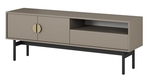 Selsey TV-Schrank, Holzwerkstoff Metall, Steingrau, 154 cm largeur von Selsey