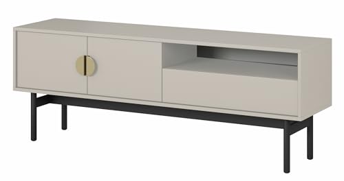 Selsey TV-Schrank, Holzwerkstoff Metall, Taupe (Grau-Beige), 154 cm largeur von Selsey