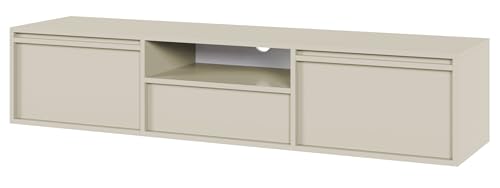 Selsey TV Schrank Board Sideboard Fernsehtisch Fernsehschrank 154 cm Hängend Graubeige Evo von Selsey