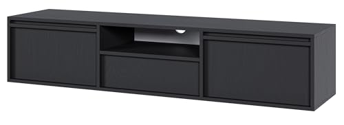 Selsey TV Schrank Board Sideboard Fernsehtisch Fernsehschrank 154 cm Hängend Schwarz Evo von Selsey