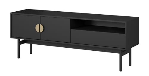 Selsey TV Schrank Board Sideboard Fernsehtisch Fernsehschrank 154 cm Schublade Schwarz Stoon Selsey TV Schrank Board Sideboard Fernsehtisch Fernsehschrank 154 cm Schublade Schwarz Stoon von Selsey