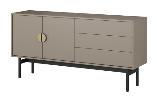 Selsey TV Schrank Board Sideboard Fernsehtisch Fernsehschrank 154 cm Schubladen Beige Stoon von Selsey