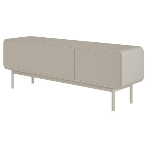 Selsey TV Schrank Board Sideboard Fernsehtisch Fernsehschrank 154 cm Schubladen Stehend Graubeige ORO von Selsey