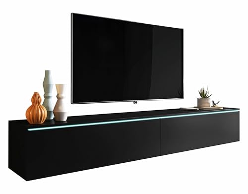 Selsey TV Schrank Board Sideboard Fernsehtisch Fernsehschrank 180 cm Hängend Oder Stehend Schwarz Graphit Kane Selsey TV Schrank Board Sideboard Fernsehtisch Fernsehschrank 180 cm Hängend Oder Stehend Schwarz Graphit Kane von Selsey