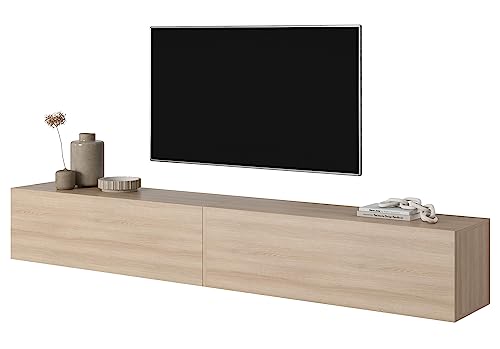 Selsey TV Schrank Board Sideboard Fernsehtisch Fernsehschrank 200 cm Hängend Eiche Bisira von Selsey