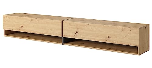 Selsey TV Schrank Board Sideboard Fernsehtisch Fernsehschrank 200 cm Hängend Mit Graphitem Akzent Eiche Artisan Mirrgo Selsey TV Schrank Board Sideboard Fernsehtisch Fernsehschrank 200 cm Hängend Mit Graphitem Akzent Eiche Artisan Mirrgo von Selsey