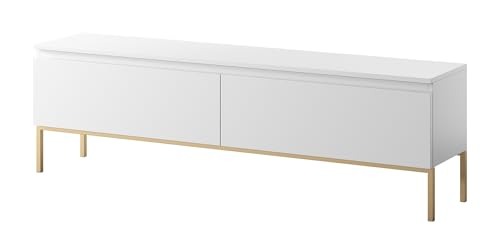 Selsey TV Schrank Board Sideboard Fernsehtisch Fernsehschrank Mit Schränken 150 cm Goldene Beine Weiß Bemmi Selsey TV Schrank Board Sideboard Fernsehtisch Fernsehschrank Mit Schränken 150 cm Goldene Beine Weiß Bemmi von Selsey