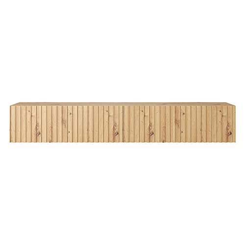 Selsey Telire - TV-Lowboard stehend in Wotan Eiche, Lamellenfront, 175 cm von Selsey