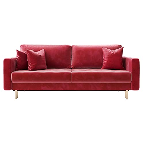 Selsey Valico Sofas, Rot, 230 von Selsey