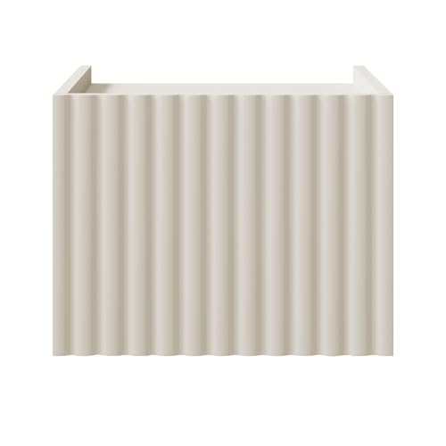 Selsey Wand-Nachttisch Fiorra 37 x 48 x 37 cm - Elegantes Schlafzimmer-Möbel mit Push-to-Open - Laminierte Platte/MDF - Kaschmirfarbe, Abgerundete Fronten - Modernes Design von Selsey