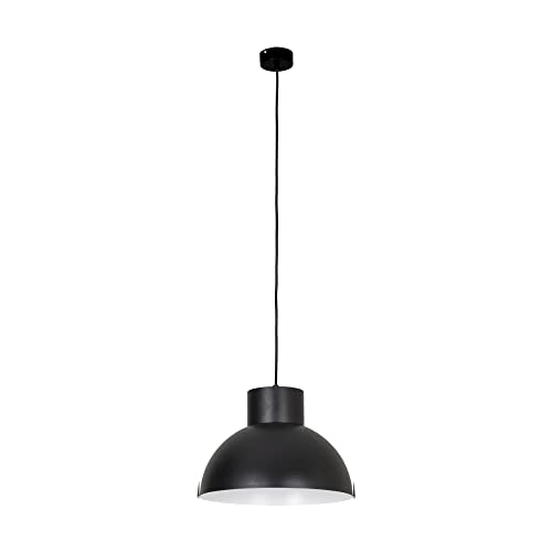 Selsey Works - Pendelleuchte in Schwarz, aus Stahl, 1-flammig, im Industrie-Stil, 110 cm lang, 33 x 33 x 110 cm, 5903025194707 von Selsey
