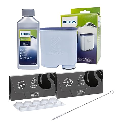 Seltino - Original CA6903 Wasserfilter - Kaffeemaschinen-Reinigungsset - 1x Wasserfilter mit Entkalker - 2x Reinigungstabletten und 1x Reinigungsbürste Seltino - Original CA6903 Wasserfilter - Kaffeemaschinen-Reinigungsset - 1x Wasserfilter mit Entkalker - 2x Reinigungstabletten und 1x Reinigungsbürste von Seltino