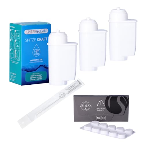 Seltino - Spitze Kraft Wasserfilter Ersatz für Brita Intenza TZ70003 TCZ7003 - Kaffeemaschinen-Reinigungsset - 3x Wasserfilter mit 1x Reinigungstabletten - 1x Reinigungsbürste Seltino - Spitze Kraft Wasserfilter Ersatz für Brita Intenza TZ70003 TCZ7003 - Kaffeemaschinen-Reinigungsset - 3x Wasserfilter mit 1x Reinigungstabletten - 1x Reinigungsbürste von Seltino