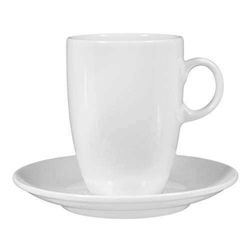 Set Milchkaffeetasse hoch mit Untertasse 0,35ltr./16cm 5092 VIP. COLLECTION WEISS UNI 3 Seltmann**6 (6 Stück) von Seltmann Porzellan