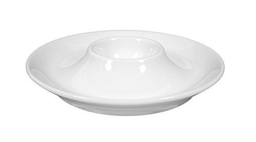 Seltmann Weiden Eierbecher mit Ablage 6 Stück Rondo Weiss Uni 7 von Inateck
