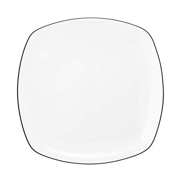Frühstücksteller eckig 20 cm Lido Black Line 10826 von Seltmann Weiden