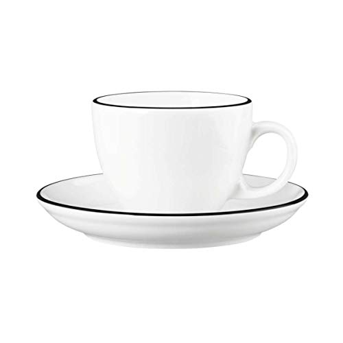 Seltmann 001.758872 Modern Life Black Line Cappuccinotasse mit Untertasse, 0.22L von Seltmann Weiden