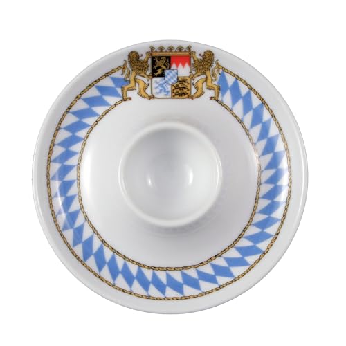 Seltmann Weiden Compact Bayern Eierbecher mit Ablage, 12 cm, Runder Eierteller mit traditionellem Design, Spülmaschinen- und Mikrowellenfest, Porzellan Seltmann Weiden Compact Bayern Eierbecher mit Ablage, 12 cm, Runder Eierteller mit traditionellem Design, Spülmaschinen- und Mikrowellenfest, Porzellan von Seltmann Weiden