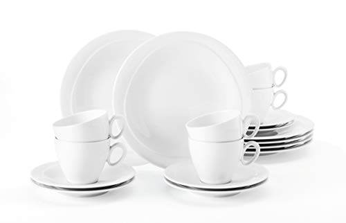 Seltmann Weiden 001.736893 Kaffeeservice 18-teilig Trio weiß, 43.0 x 24.0 x 18.1 cm von Seltmann Weiden