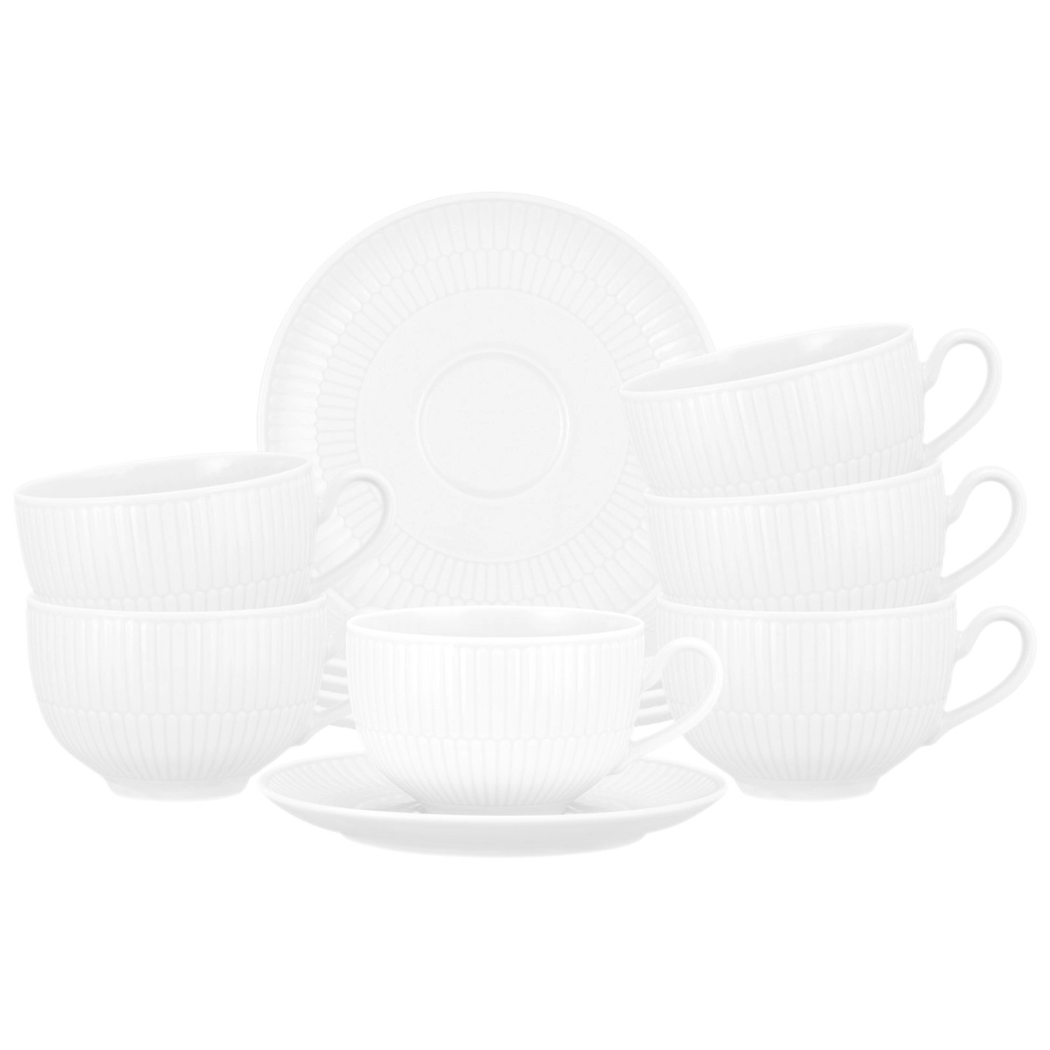 Seltmann Weiden Amina Milchkaffeetasse mit Untertasse 350 ml 6er Set Weiß Seltmann Weiden Amina Milchkaffeetasse mit Untertasse 350 ml 6er Set Weiß von Seltmann Weiden