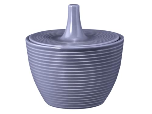 Seltmann Weiden Beat Color Glaze Zuckerdose, 270 ml, Dose mit Deckel und Rillen-Relief, Porzellan, Fliederblau Seltmann Weiden Beat Color Glaze Zuckerdose, 270 ml, Dose mit Deckel und Rillen-Relief, Porzellan, Fliederblau von Seltmann Weiden