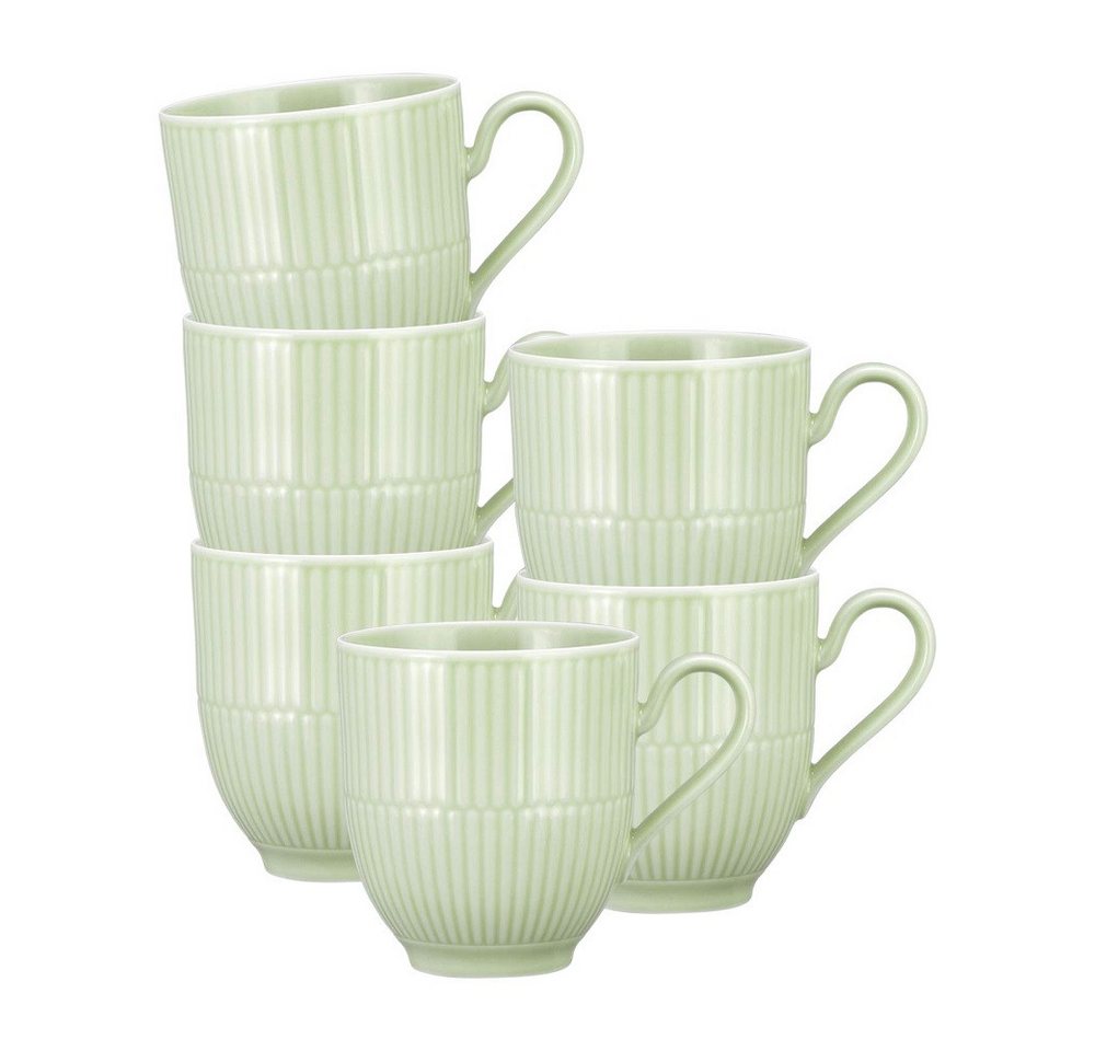 Seltmann Weiden Becher Seltmann Weiden Amina Seladon Becher mit Henkel 0,36 l 6e Set, Porzellan von Seltmann Weiden