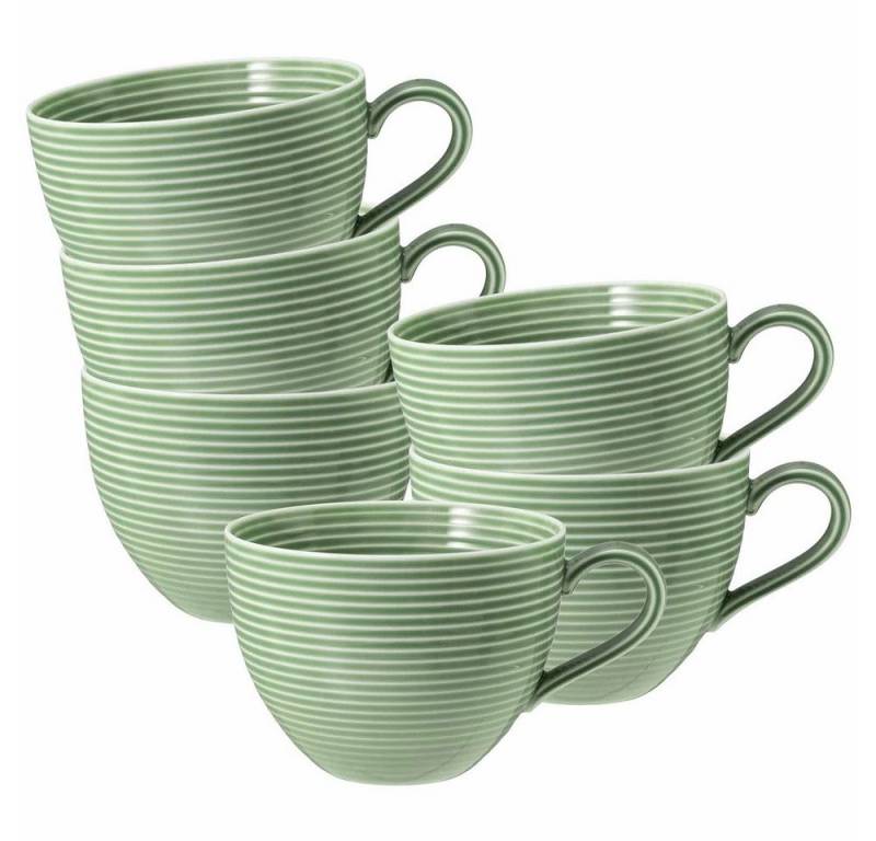 Seltmann Weiden Becher Seltmann Weiden Beat Salbeigrün Milchkaffeeobertasse 0,35 l 6er Set, Porzellan Seltmann Weiden Becher Seltmann Weiden Beat Salbeigrün Milchkaffeeobertasse 0,35 l 6er Set, Porzellan von Seltmann Weiden
