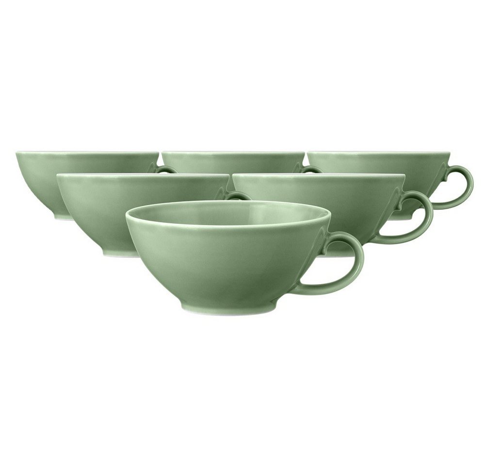 Seltmann Weiden Becher Seltmann Weiden Beat Salbeigrün Teeobertasse 0,14 l 6er Set, Porzellan von Seltmann Weiden