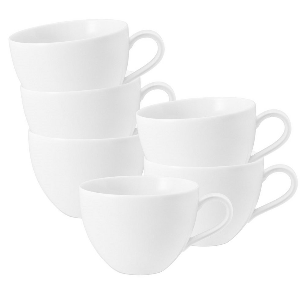 Seltmann Weiden Becher Seltmann Weiden Beat weiß Milchkaffeeobertasse 6er Set, Porzellan von Seltmann Weiden
