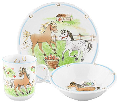Seltmann Weiden Compact Mein Pony Kindergeschirr, Porzellan, Mehrfarbig, 21 x 19 x 20 cm von Seltmann Weiden