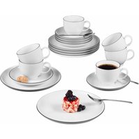 Seltmann Weiden Kaffeeservice "Geschirr-Set, Service Lido Black Line", (Set, 18 tlg.) von Seltmann Weiden