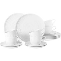 Seltmann Weiden Kaffeeservice "Geschirr-Set, Service Terra", (Set, 18 tlg., 6x Kaffeeobertasse, 6x Kombi-Untertasse groß, 6x Frühstücksteller rund) von Seltmann Weiden