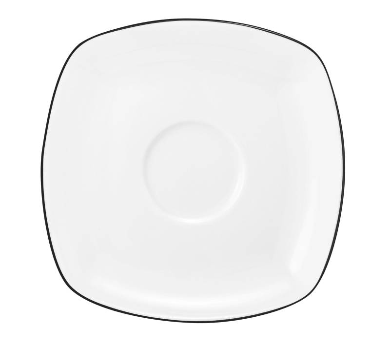 Seltmann Weiden Kombi-Untertasse eckig 14,5 cm Lido 10826 Black Line von Seltmann Weiden