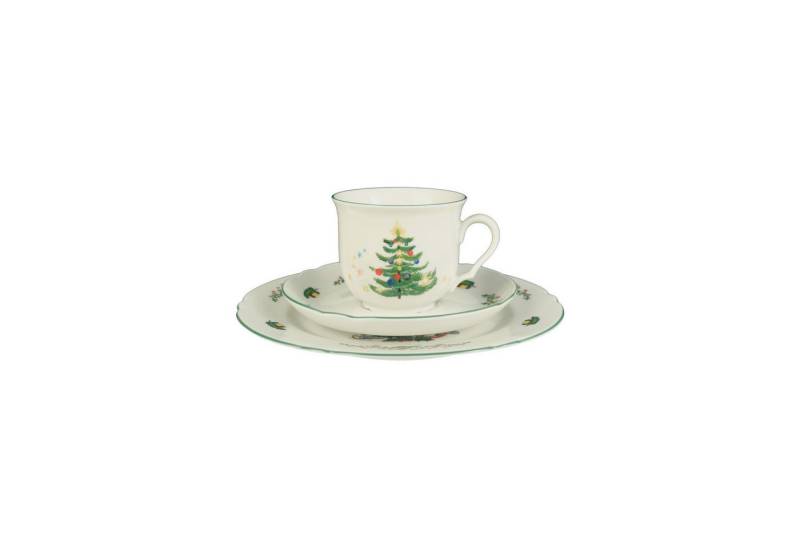 Seltmann Weiden Kombiservice Marieluise Weihnachten Kaffeegedeck 3er Set (3-tlg), Porzellan von Seltmann Weiden