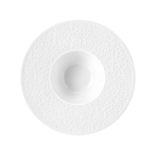 Seltmann Weiden Nori Home Pastateller, Runder tiefer Teller mit Randrelief, ø 26,4 cm, Porzellan, Porzellan, Weiß von Seltmann Weiden