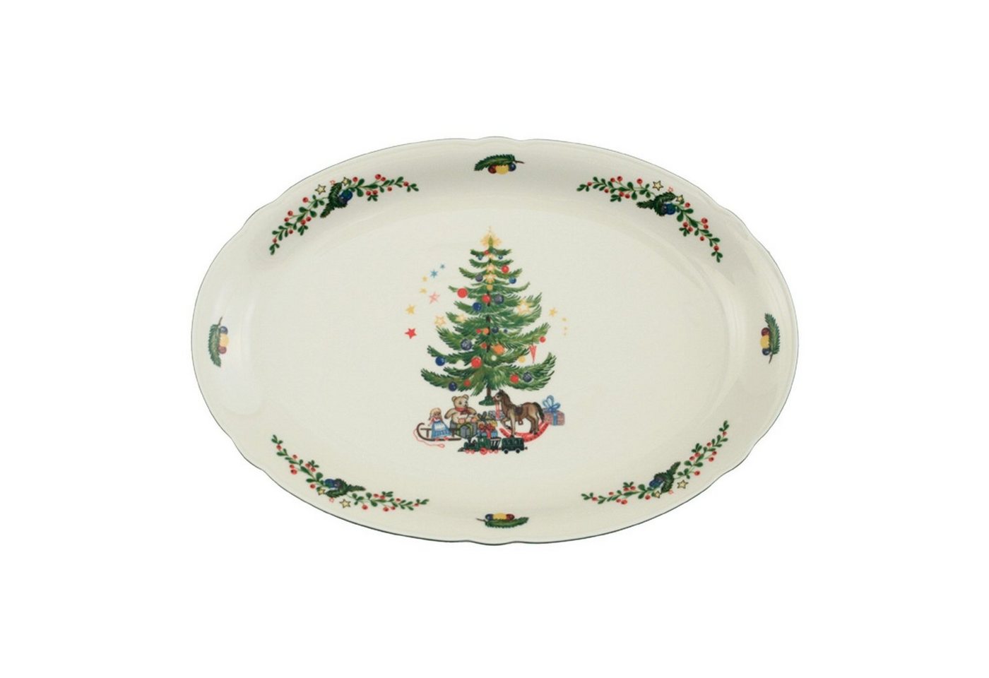 Seltmann Weiden Servierplatte Platte oval 35 cm - Marieluise Weihnachten - 1 Stück, (1-tlg) von Seltmann Weiden